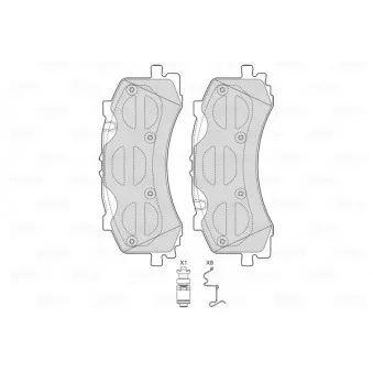 Jeu de 4 plaquettes de frein avant VALEO 601754