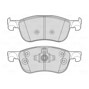 Jeu de 4 plaquettes de frein avant VALEO 601756