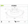 Jeu de 2 disques de frein arrière VALEO 672503 - Visuel 1