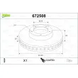 Jeu de 2 disques de frein avant VALEO 672508 - Visuel 1