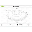 Jeu de 2 disques de frein avant VALEO 672511 - Visuel 1