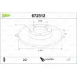 Jeu de 2 disques de frein arrière VALEO 672512 - Visuel 1
