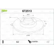 Jeu de 2 disques de frein avant VALEO 672513 - Visuel 1