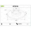 Jeu de 2 disques de frein avant VALEO 672516 - Visuel 1