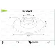 Jeu de 2 disques de frein arrière VALEO 672520 - Visuel 1