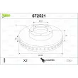 Jeu de 2 disques de frein avant VALEO 672521 - Visuel 1