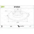 Jeu de 2 disques de frein arrière VALEO 672523 - Visuel 1