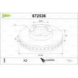 Jeu de 2 disques de frein arrière VALEO 672536 - Visuel 1