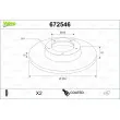 Jeu de 2 disques de frein arrière VALEO 672546 - Visuel 1