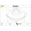Jeu de 2 disques de frein arrière VALEO 672553 - Visuel 1