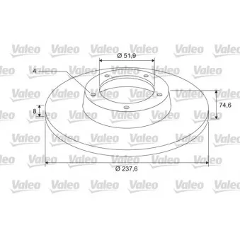 Jeu de 2 disques de frein arrière VALEO 675410