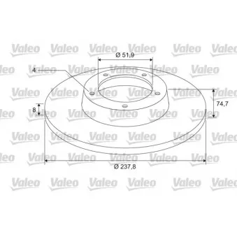 Jeu de 2 disques de frein arrière VALEO 675411