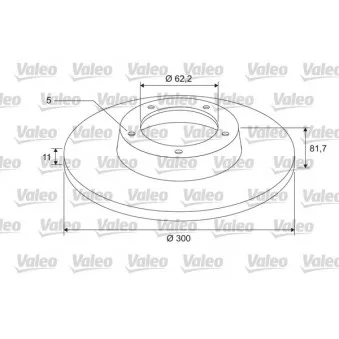 Jeu de 2 disques de frein arrière VALEO 675413