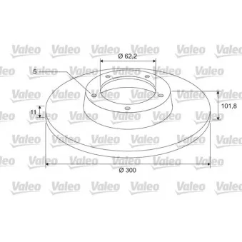 Jeu de 2 disques de frein arrière VALEO 675419