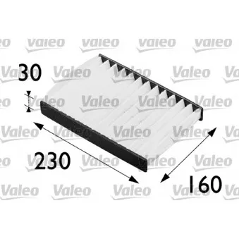 Filtre, air de l'habitacle VALEO 698255