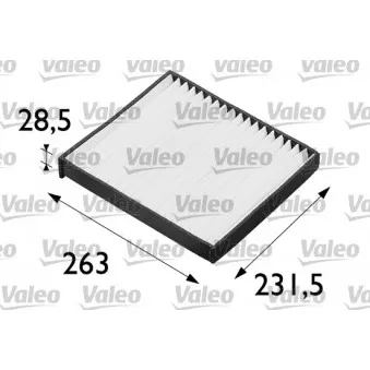 Filtre, air de l'habitacle VALEO 698663