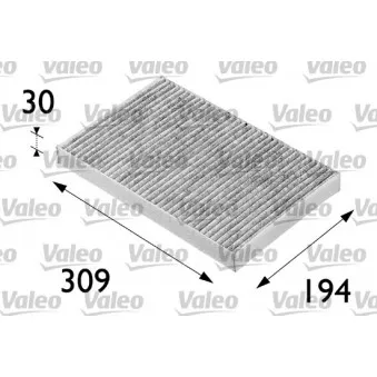 Filtre, air de l'habitacle VALEO 698682