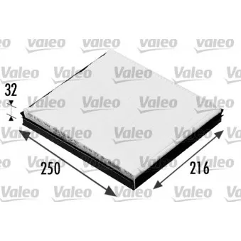 Filtre, air de l'habitacle VALEO 698685
