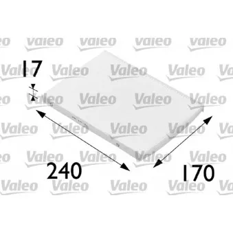 Filtre, air de l'habitacle VALEO 698689