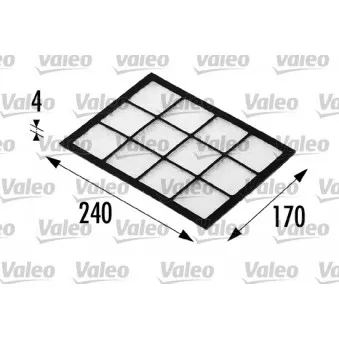 Filtre, air de l'habitacle VALEO 698690