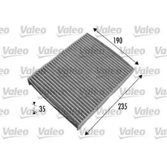 Filtre, air de l'habitacle VALEO 698693