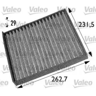 Filtre, air de l'habitacle VALEO 698708