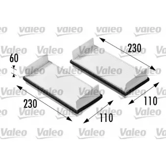 Filtre, air de l'habitacle VALEO 698712