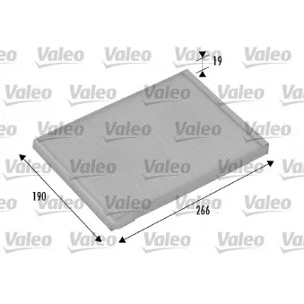 Filtre, air de l'habitacle VALEO 698731