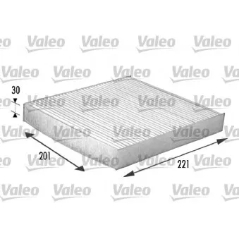 Filtre, air de l'habitacle VALEO 698734