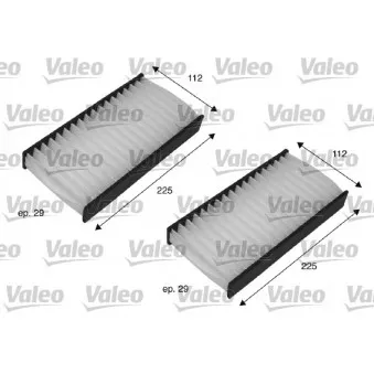 Filtre, air de l'habitacle VALEO 698735