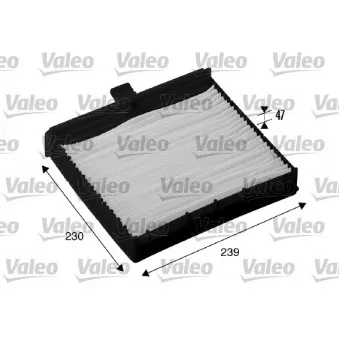 Filtre, air de l'habitacle VALEO 698736