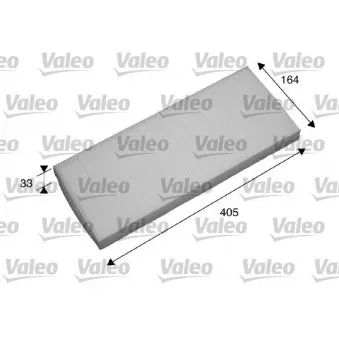 Filtre, air de l'habitacle VALEO 698738