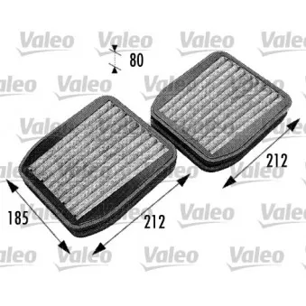 Filtre, air de l'habitacle VALEO 698740