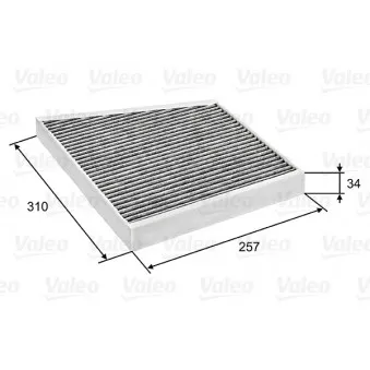 Filtre, air de l'habitacle VALEO 698741