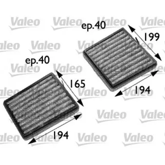 Filtre, air de l'habitacle VALEO 698742