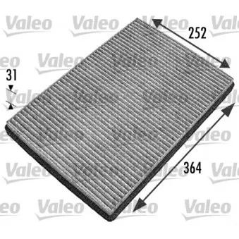 Filtre, air de l'habitacle VALEO 698744