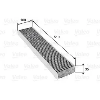Filtre, air de l'habitacle VALEO 698745