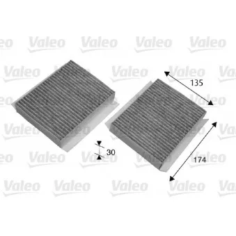 Filtre, air de l'habitacle VALEO 698747