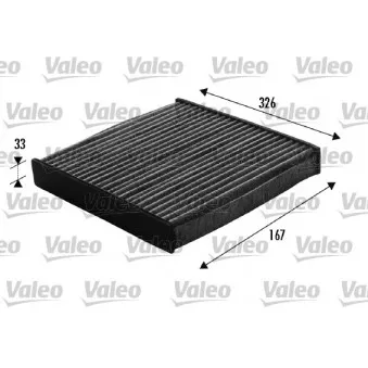 Filtre, air de l'habitacle VALEO 698748