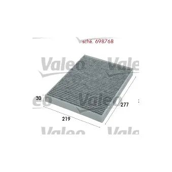 Filtre, air de l'habitacle VALEO 698768