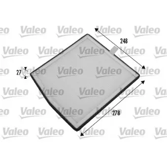 Filtre, air de l'habitacle VALEO 698771