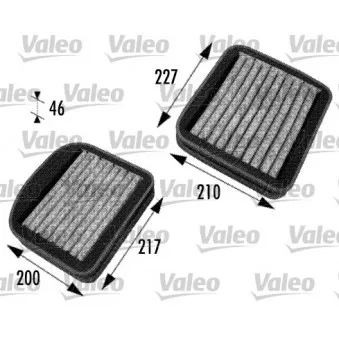 Filtre, air de l'habitacle VALEO 698772