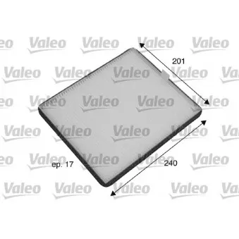 Filtre, air de l'habitacle VALEO 698773