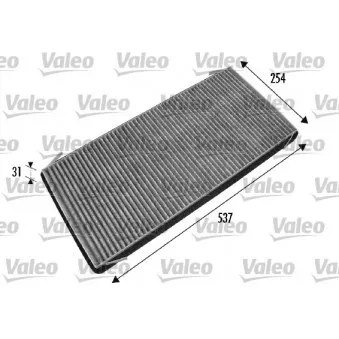 Filtre, air de l'habitacle VALEO 698776