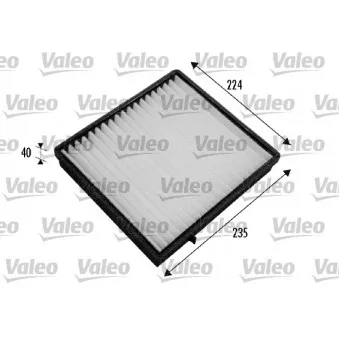 Filtre, air de l'habitacle VALEO 698777