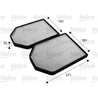 Filtre, air de l'habitacle VALEO 698790
