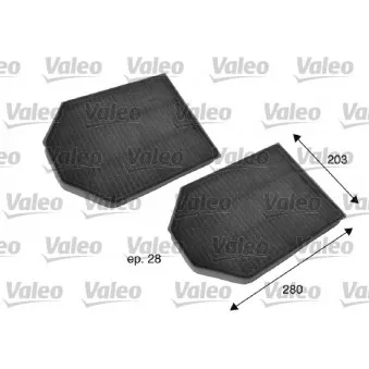 Filtre, air de l'habitacle VALEO 698791