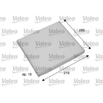 Filtre, air de l'habitacle VALEO 698795