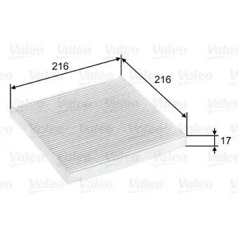 Filtre, air de l'habitacle VALEO 698796