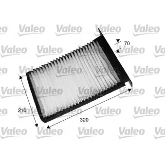 Filtre, air de l'habitacle VALEO 698799